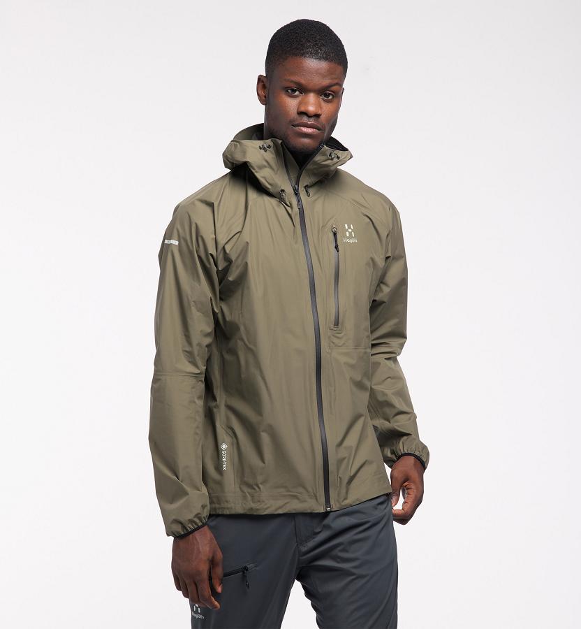 Haglöfs Mens L.I.M Waterproof Jacket Green New Zealand 48905XICA